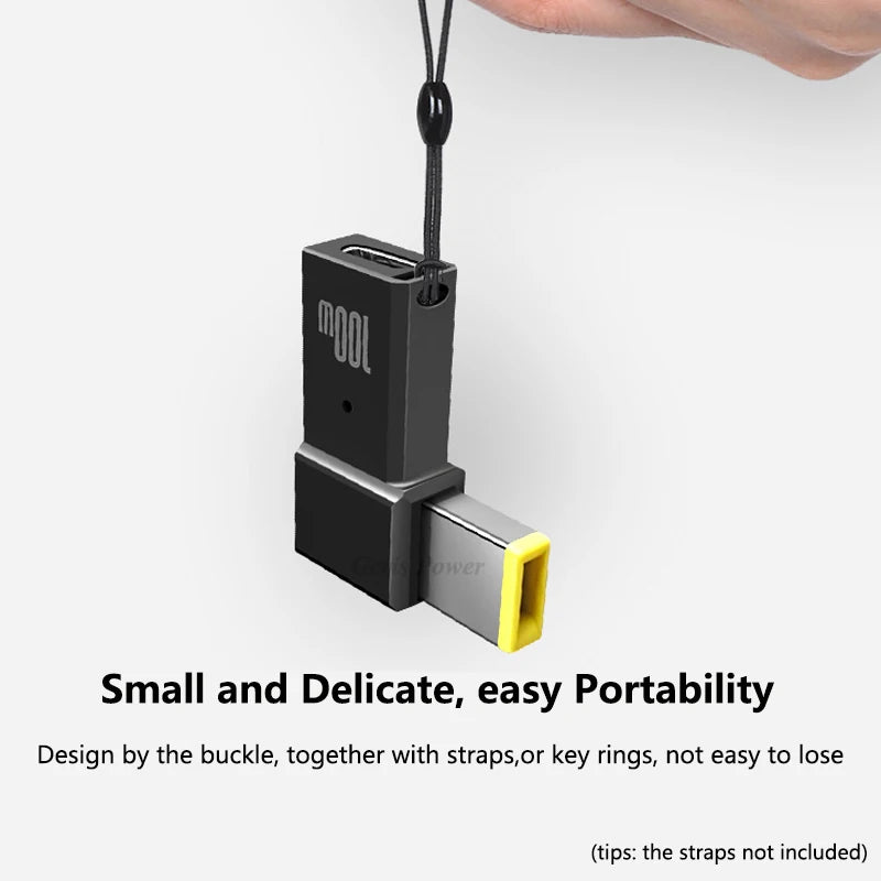 PD 100W USB Type C Female to DC Male Adapter for Lenovo ThinkPad USB-C Fast Charging Cable Converter Square PD Plug
