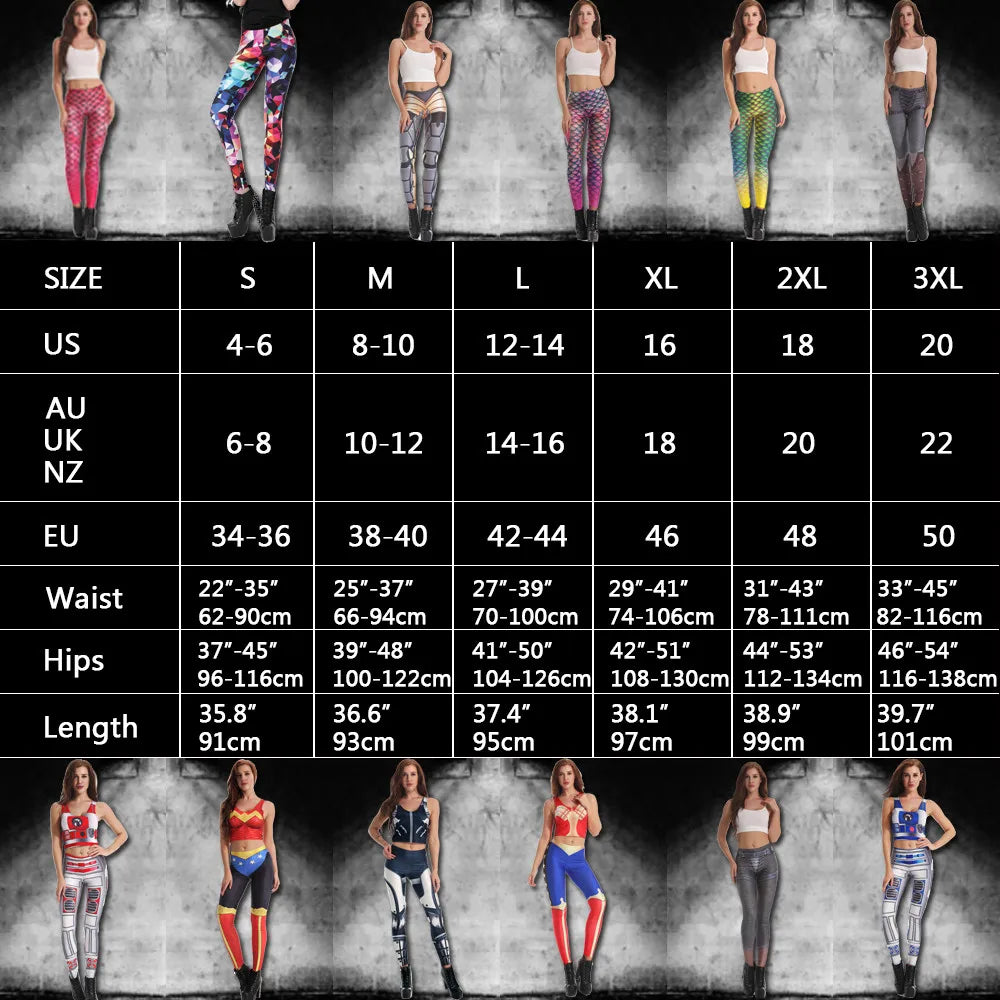 NADANBAO MECHA CosPlay Women Anime ROBOT Comic Cartoon Printed Elastic Ankle Pants Sporting Fitness Leggins