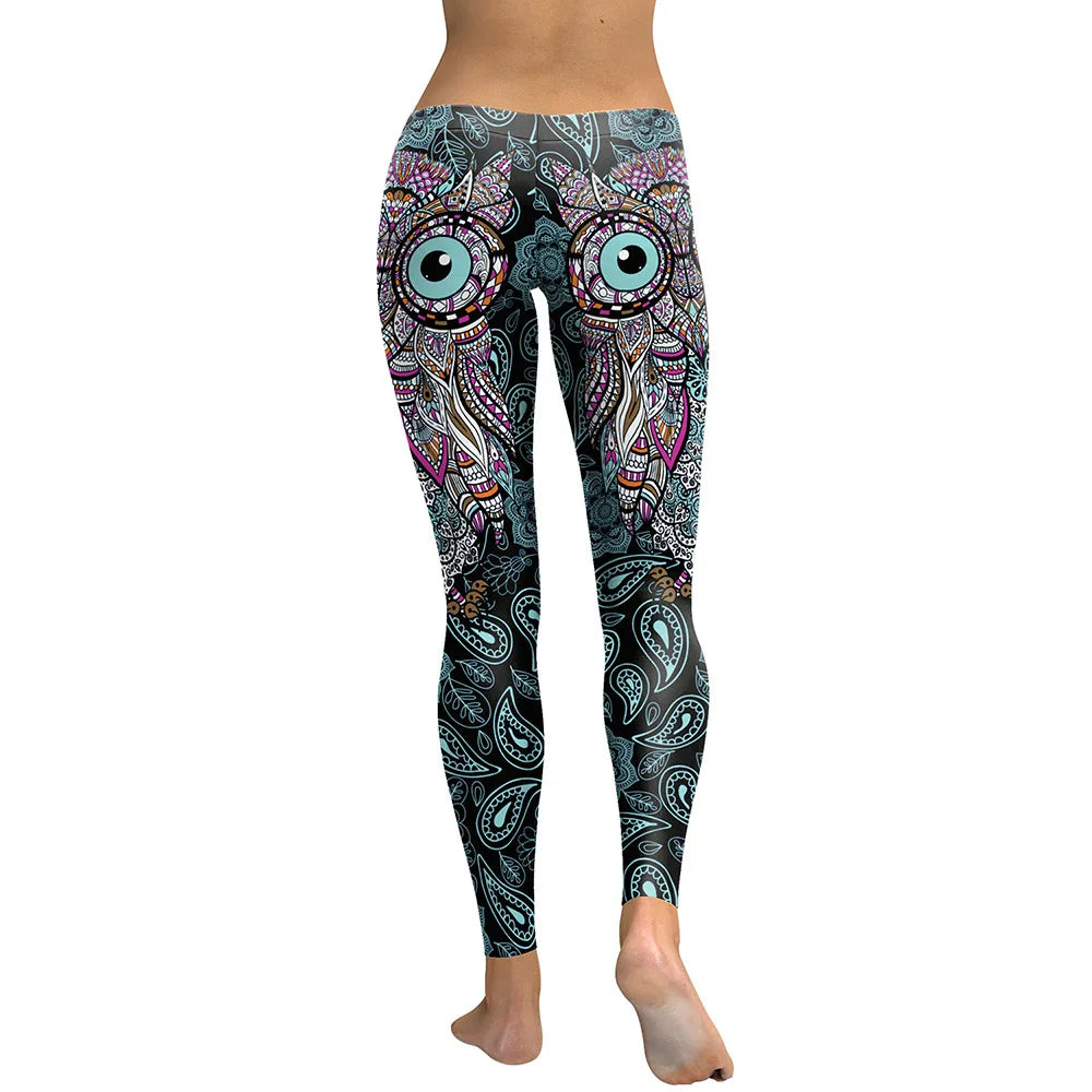 NADANBAO New Arrival Leggings Women Skull Head 3D Printed Camouflage Legging Workout Leggins Slim Elastic Pants Legins