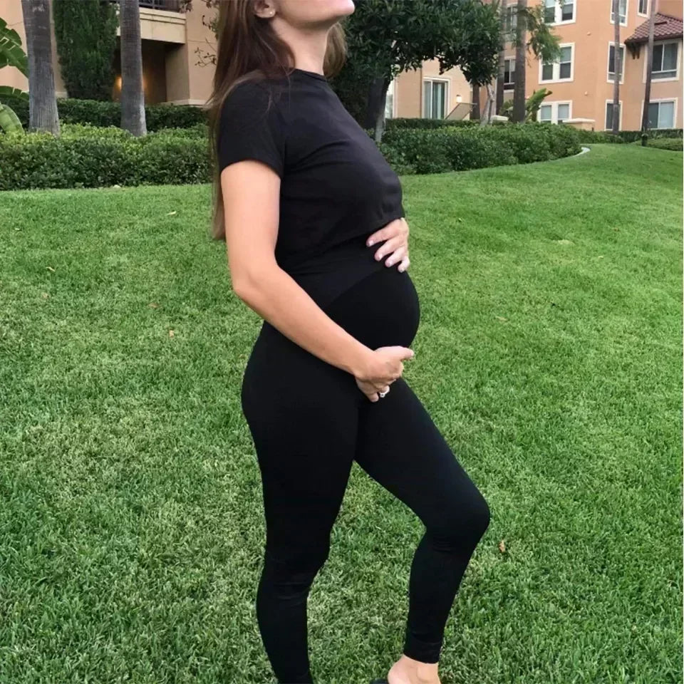 High Waist pregnancy Leggings Skinny Maternity clothes for pregnant women Belly Support Knitted Leggins Body Shaper Trousers
