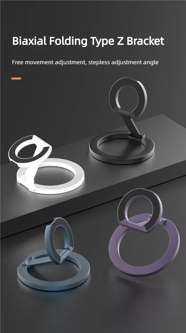 For MagSafe Double Sided Magnetic Phone Ring Holder for iPhone 15 Cellphones Stand Phone Accessories Support Telephone Grip Tok