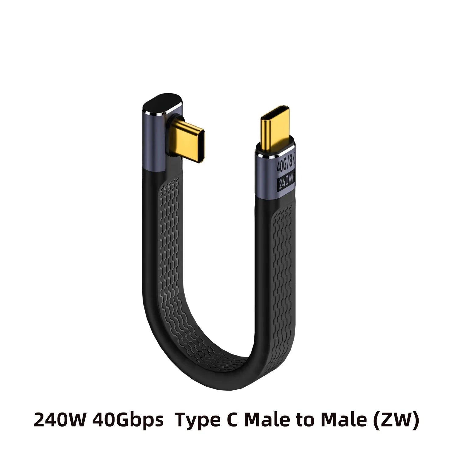 PD 240W 5A Type C to USB C Fast Charging Cable USB 4.0 Gen3 40Gbps Thunderbolt 3 8K@60Hz FPC Data Cable Cord for MacBook Pro