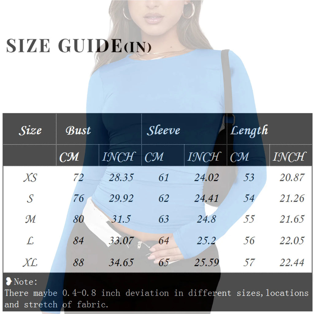 Cotton O Neck Long Sleeve Shirt Women Sexy Cropped Tops 2025 Autumn Black Casual Skinny Slim Basic Woman T Shirts White Clothing