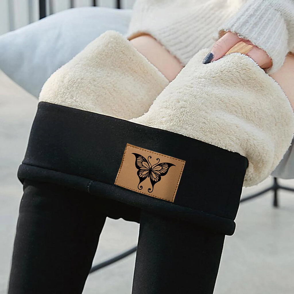 Women's Winter Fleece Leggings High Waist Velvet Keep Warm Tights Pants Solid Color Comfortable Stretchy Thermal Leggins S-3XL