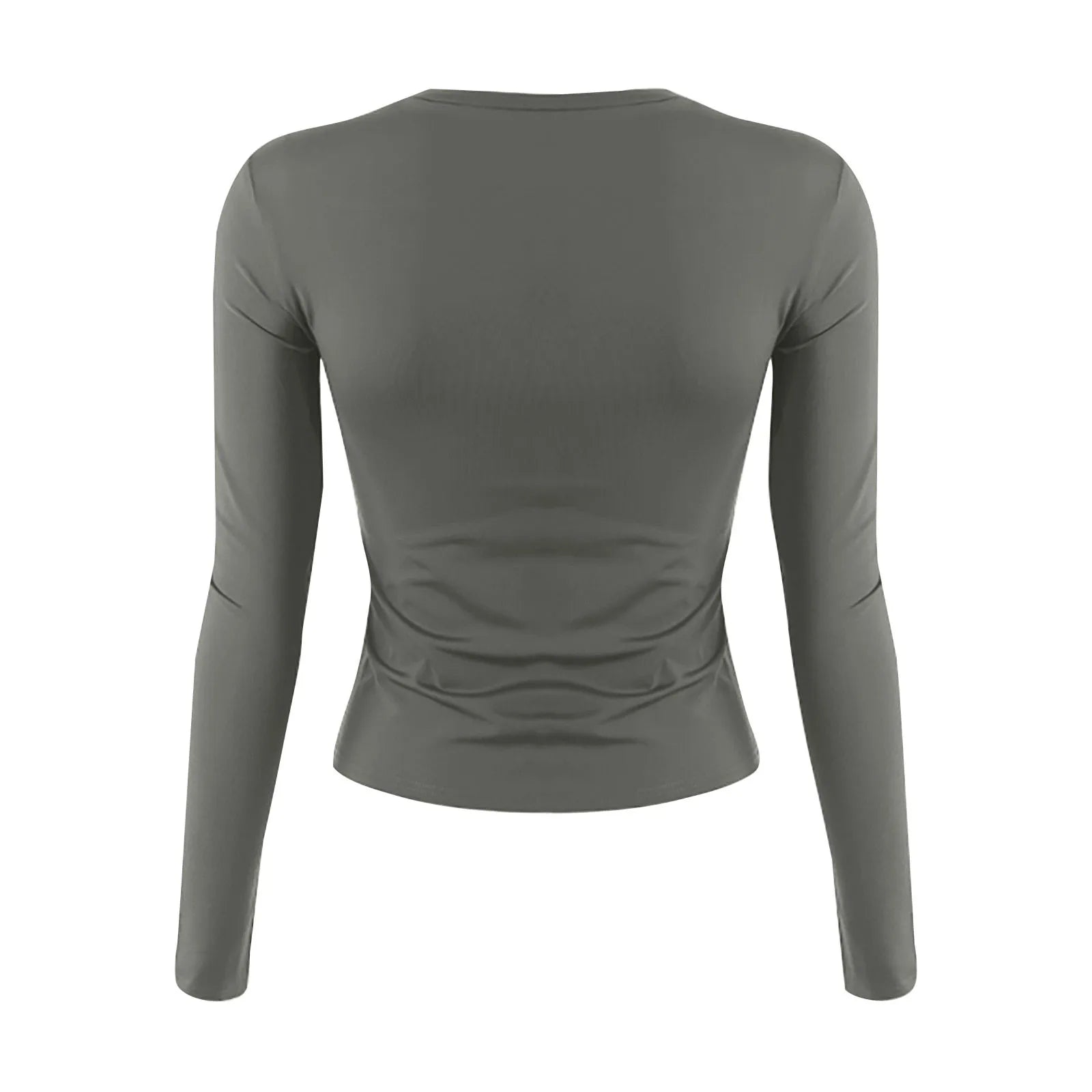 Cotton O Neck Long Sleeve Shirt Women Sexy Cropped Tops 2025 Autumn Black Casual Skinny Slim Basic Woman T Shirts White Clothing