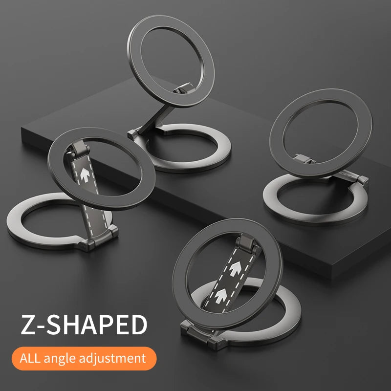 For Double-Sided Magnetic Phone Ring Holder for MagSafe Kickstand Magnet Grip for iPhone 16 15 14 For Huawei Xiaomi Stand Holder