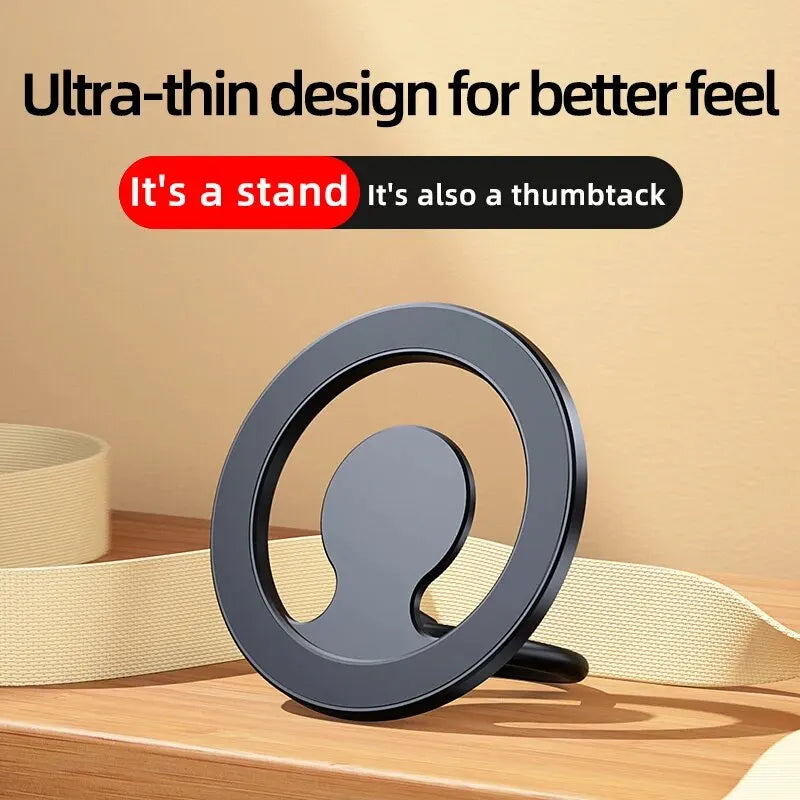 360 Magnetic Cell Phone Ring Holder Mobile Stand For Macsafe iPhone 15 14 13 12 Samsung Xiaomi Desktop Magnet Bracket Mount