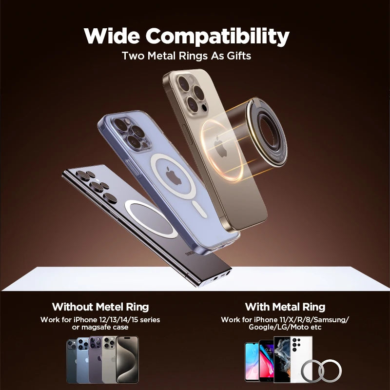 Joyroom Magnetic Phone Ring Holder for Magsafe Silicone Phone Grip Finger Ring Holder Stand for iPhone 15 14 13 12/Pro