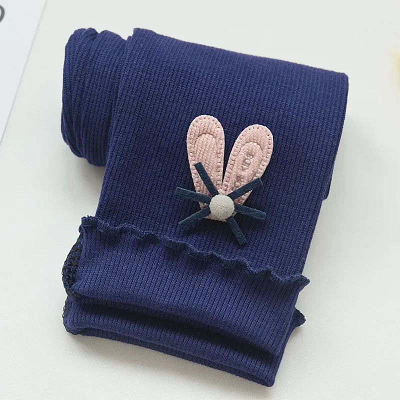 Kids Leggings Bunny Trim Slim-fit Leggings Girls Pants Kids Wears for Girls Leggings 2 To 7 Years Leggins for Kids Girl