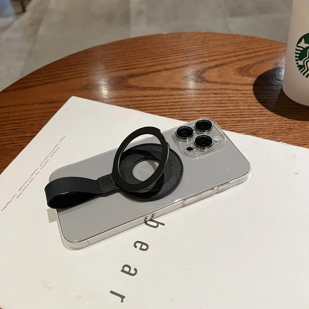 Magnetic KutumyQC Cell Phone Ring Holder Compatible with iPhone 12 13 14 15 Series MagSafe Removable Cell Phone Grip Kickstand