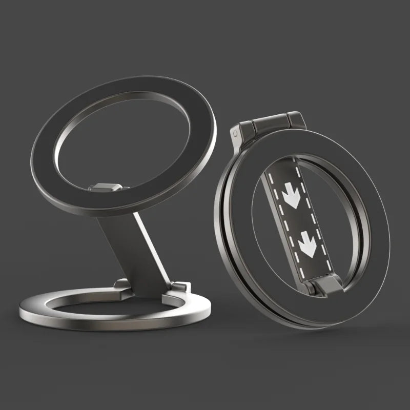 For Double-Sided Magnetic Phone Ring Holder for MagSafe Kickstand Magnet Grip for iPhone 16 15 14 For Huawei Xiaomi Stand Holder
