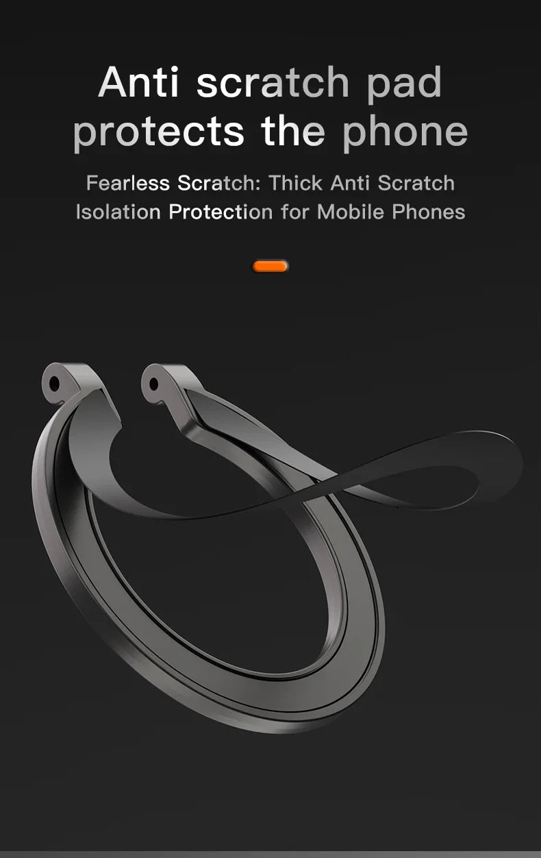 Double-Sided Holder Foldable 360° Rotating Stand with Strong Magnet & Finger Grip Suppor