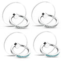 Cell Phone Ring Holder Stand Diamond Transparent Finger Grip Clear 360° Degree Rotation Kickstand Compatible iPhones