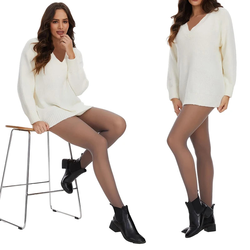 Leg Slimming Body Shaper Keep Warm Compression Leggings High Waist Control Panties Thigh Slimmer Butt Lifter Shapewear Leggins