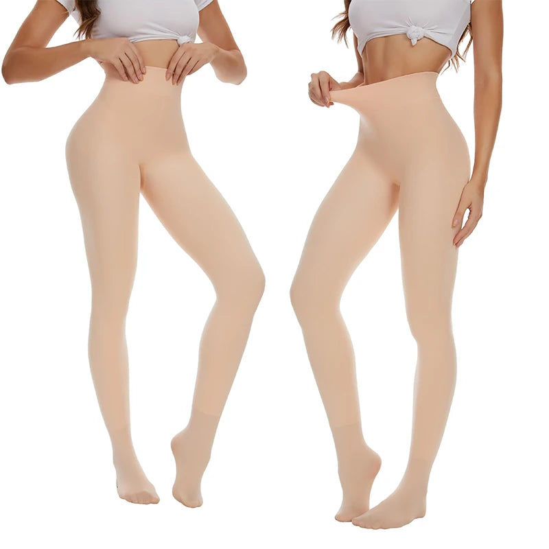 Leg Slimming Body Shaper Keep Warm Compression Leggings High Waist Control Panties Thigh Slimmer Butt Lifter Shapewear Leggins