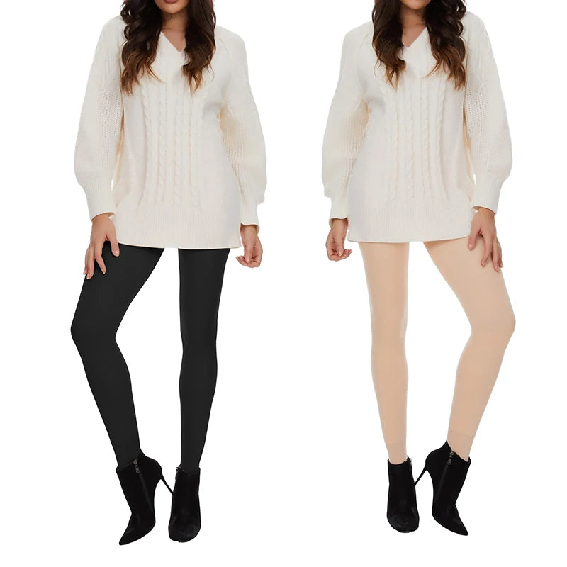 Leg Slimming Body Shaper Keep Warm Compression Leggings High Waist Control Panties Thigh Slimmer Butt Lifter Shapewear Leggins