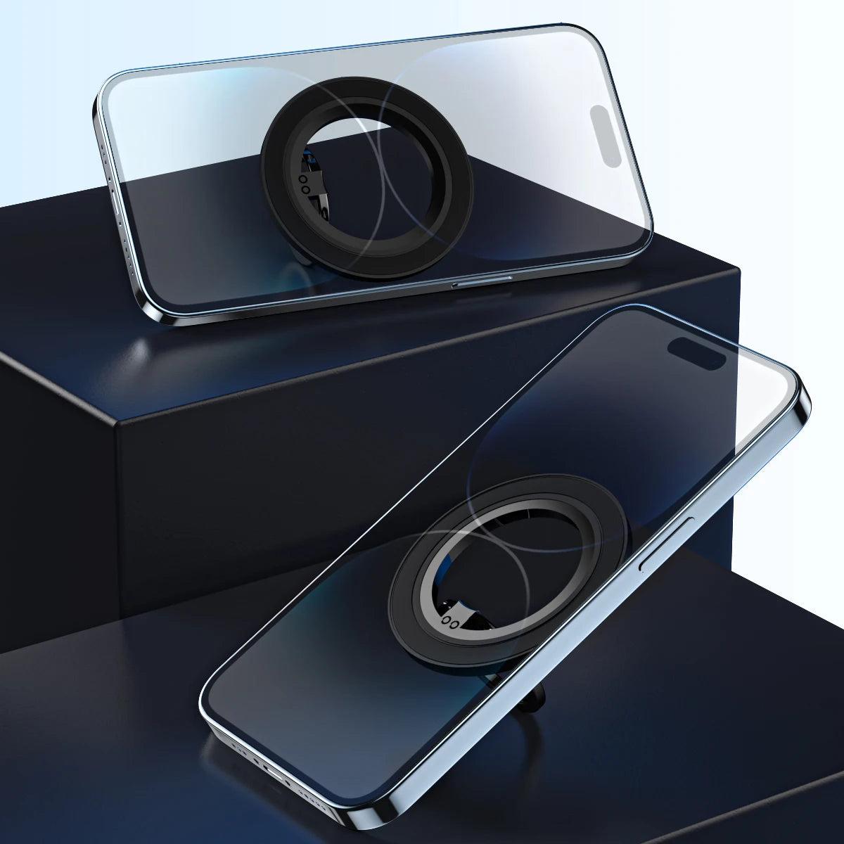 Mobile Phone Finger Ring Magnetic Holder for Magsafe Stand 360° Rotation Plating Magnet Metal Bracket for iPhone 16 14 Samsung