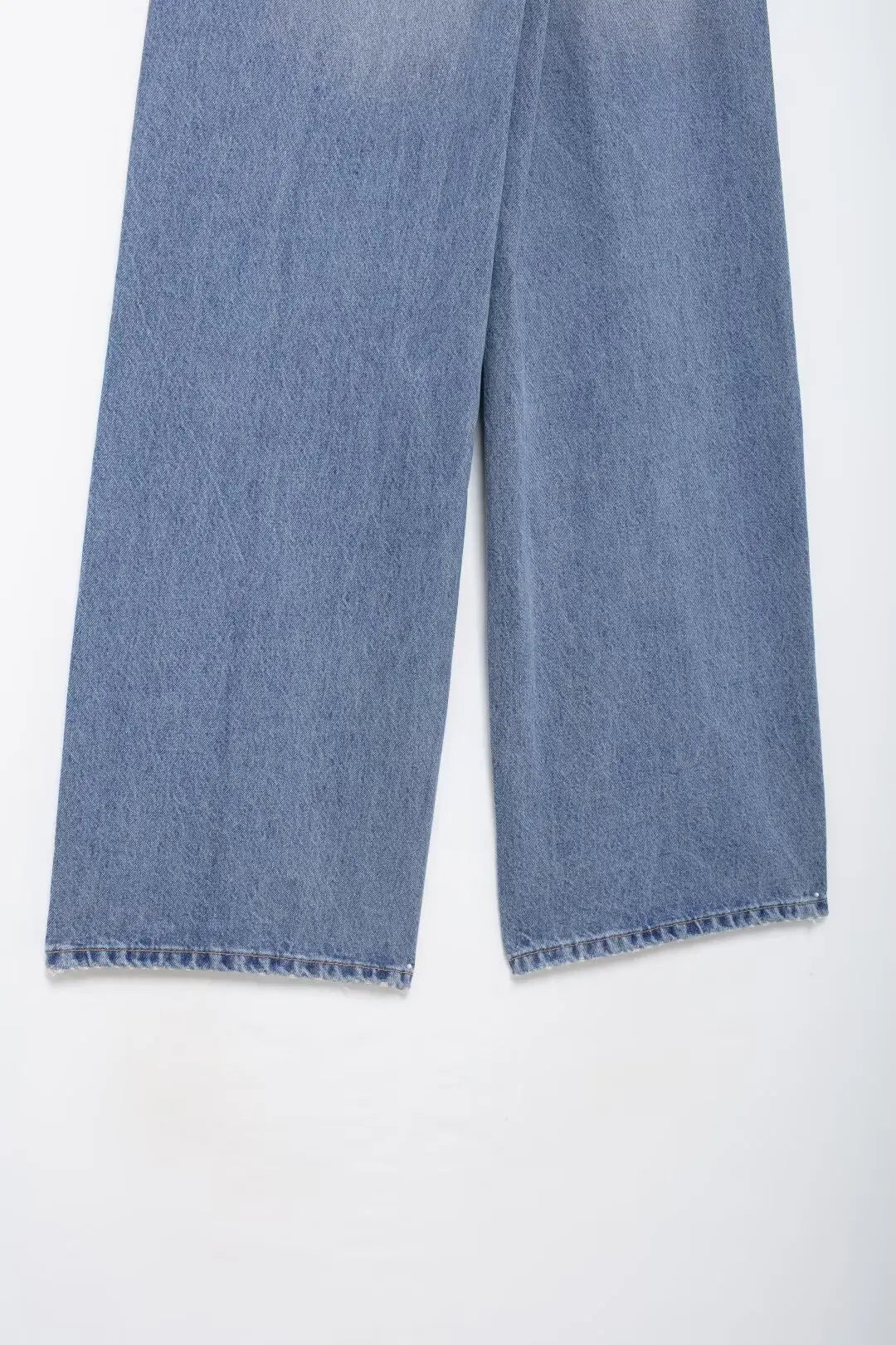 Jeans For Woman New Fashion Asymmetric Design High Waist Wide Leg Trousers Casual Women's Straight Leg Jeans