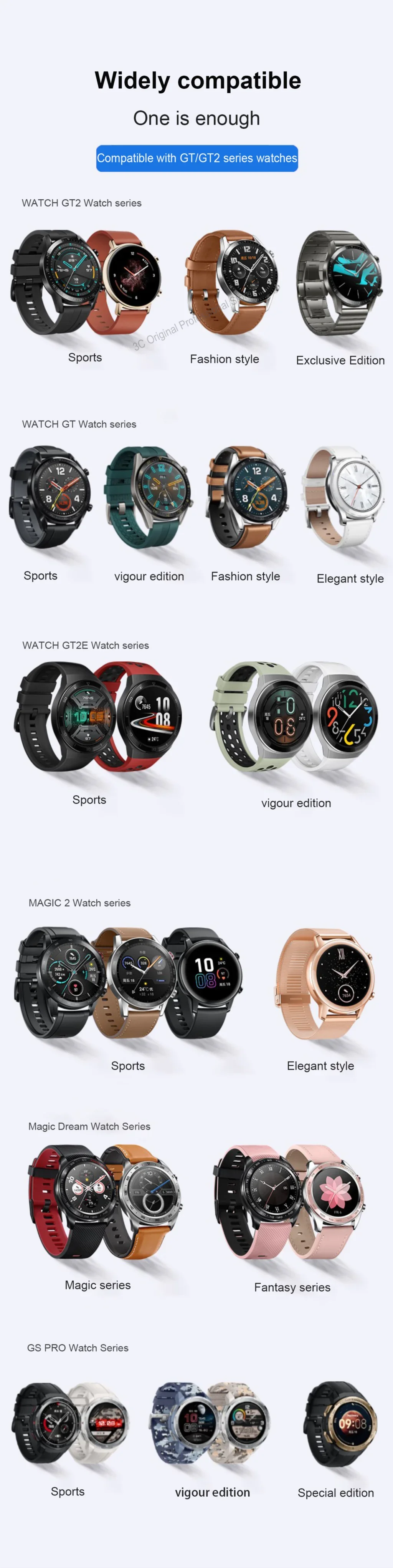 Smart Watch Dock Charger for Huawei Watch GT2 GT GT2e Honor Watch Magic 2 Magnetic Wireless USB C Fast Charging Cable Base