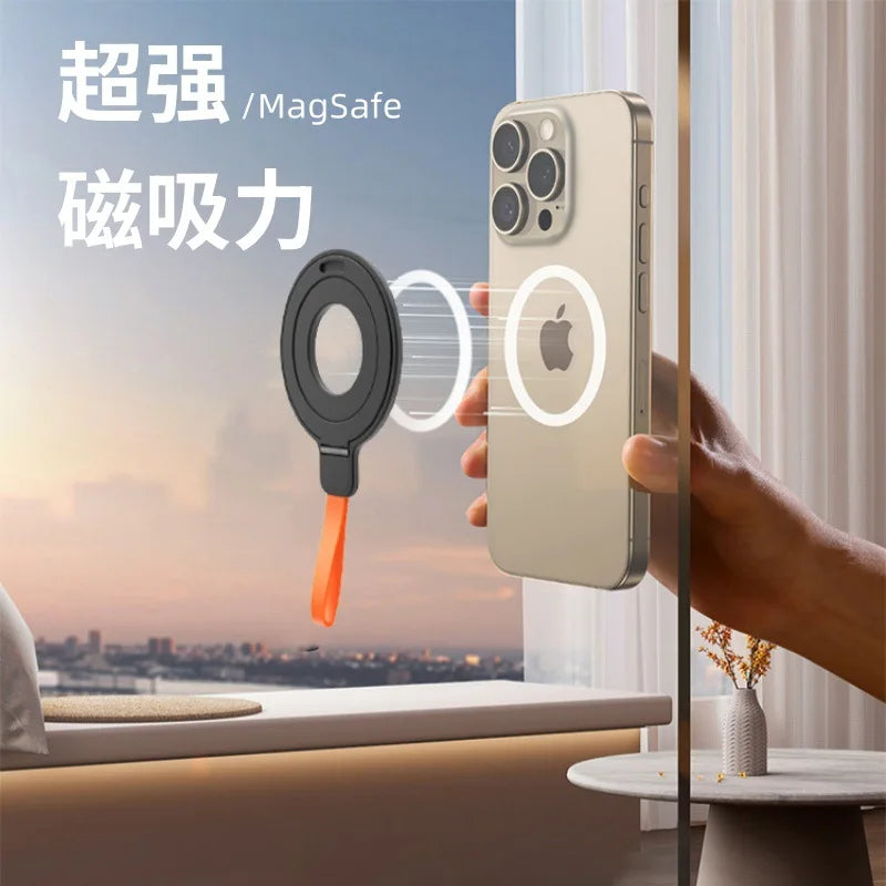 Magnetic KutumyQC Cell Phone Ring Holder Compatible with iPhone 12 13 14 15 Series MagSafe Removable Cell Phone Grip Kickstand