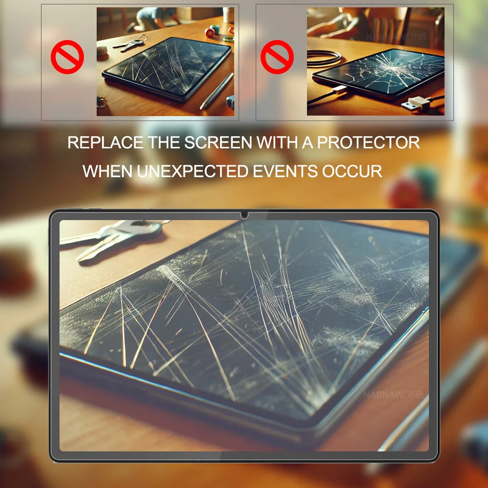 2 Pieces Hard Scratch Proof Film HD Tempered Glass Screen Protector For Lenovo Idea Tab Pro 12.7 2025 TB-373FU