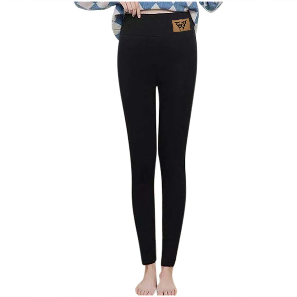 Women's Winter Fleece Leggings High Waist Velvet Keep Warm Tights Pants Solid Color Comfortable Stretchy Thermal Leggins S-3XL