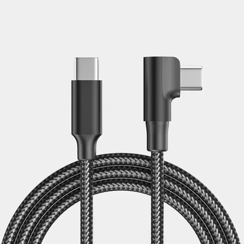 100W Type C USB C Fast Charging Cable 90 Degree Angle For iPad MacBook Pro Xiaomi Redmi Huawei Fast Charging Type-C Data cable