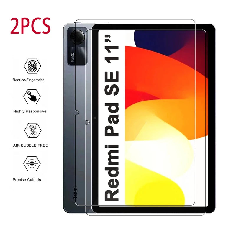 2 Pieces HD Scratch Proof Tempered Glass Screen Protector For Xiaomi Redmi Pad SE 11-inch 2023 Tablet Protective Film