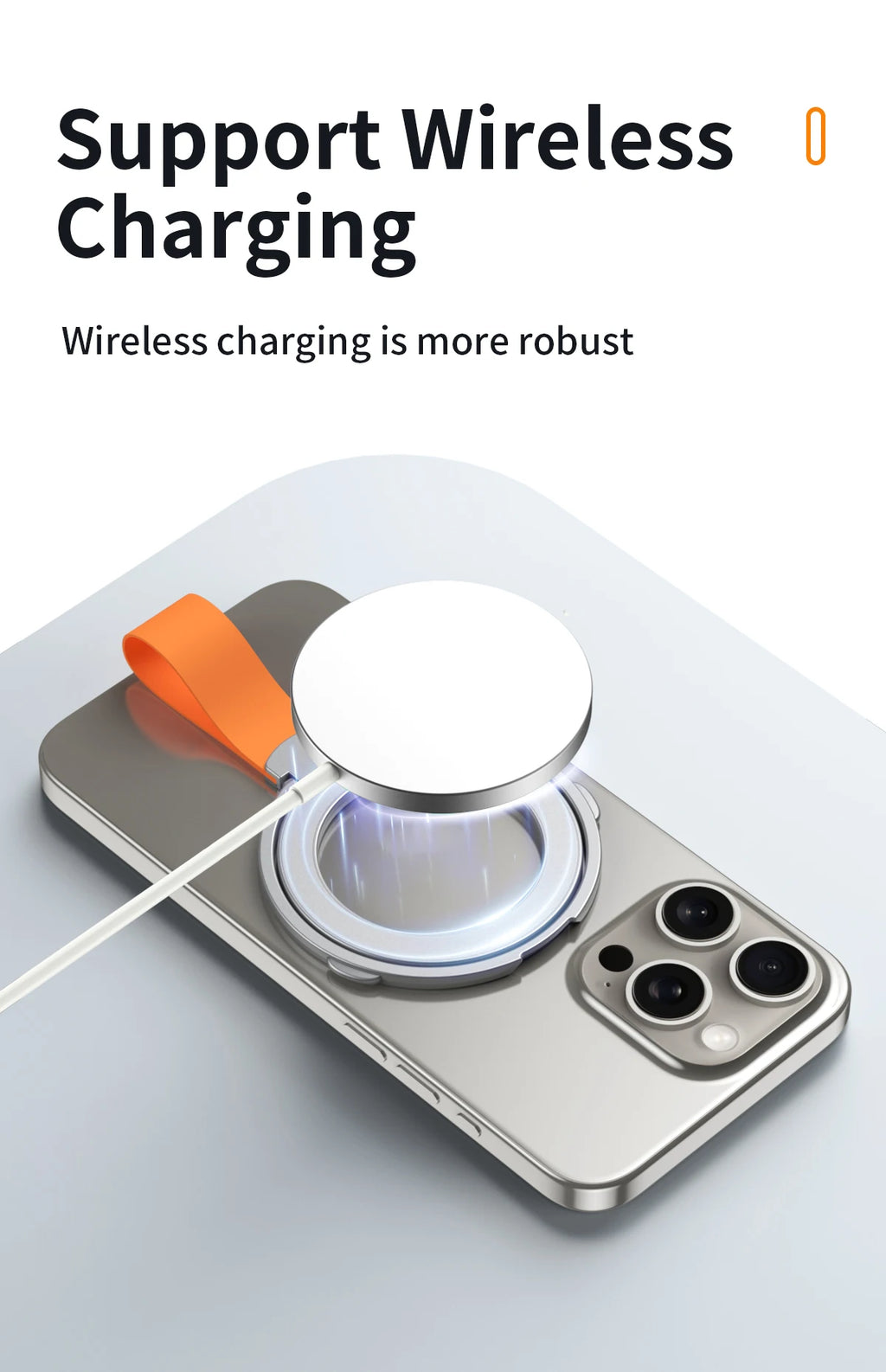 Magnetic Cell Phone Ring Holder Compatible with iPhone 12 13 14 15 Series MagSafe Removable Cell Phone Grip Kickstand