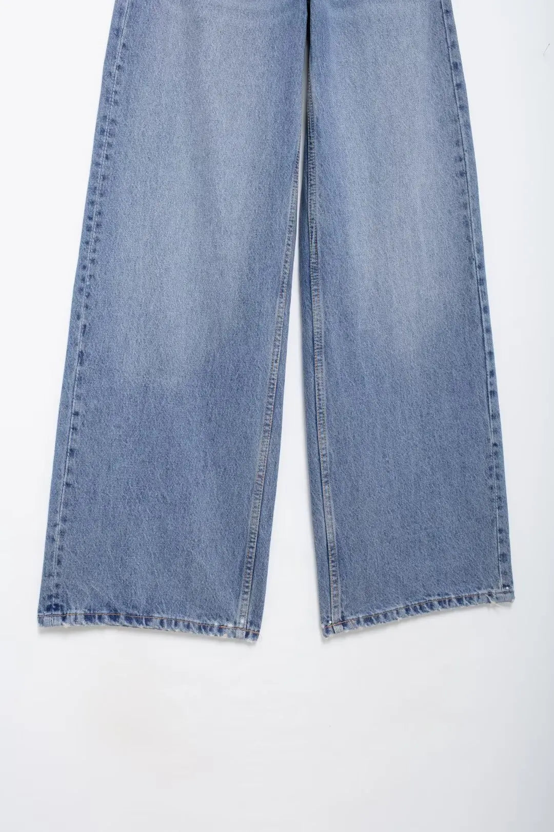 Jeans For Woman New Fashion Asymmetric Design High Waist Wide Leg Trousers Casual Women's Straight Leg Jeans