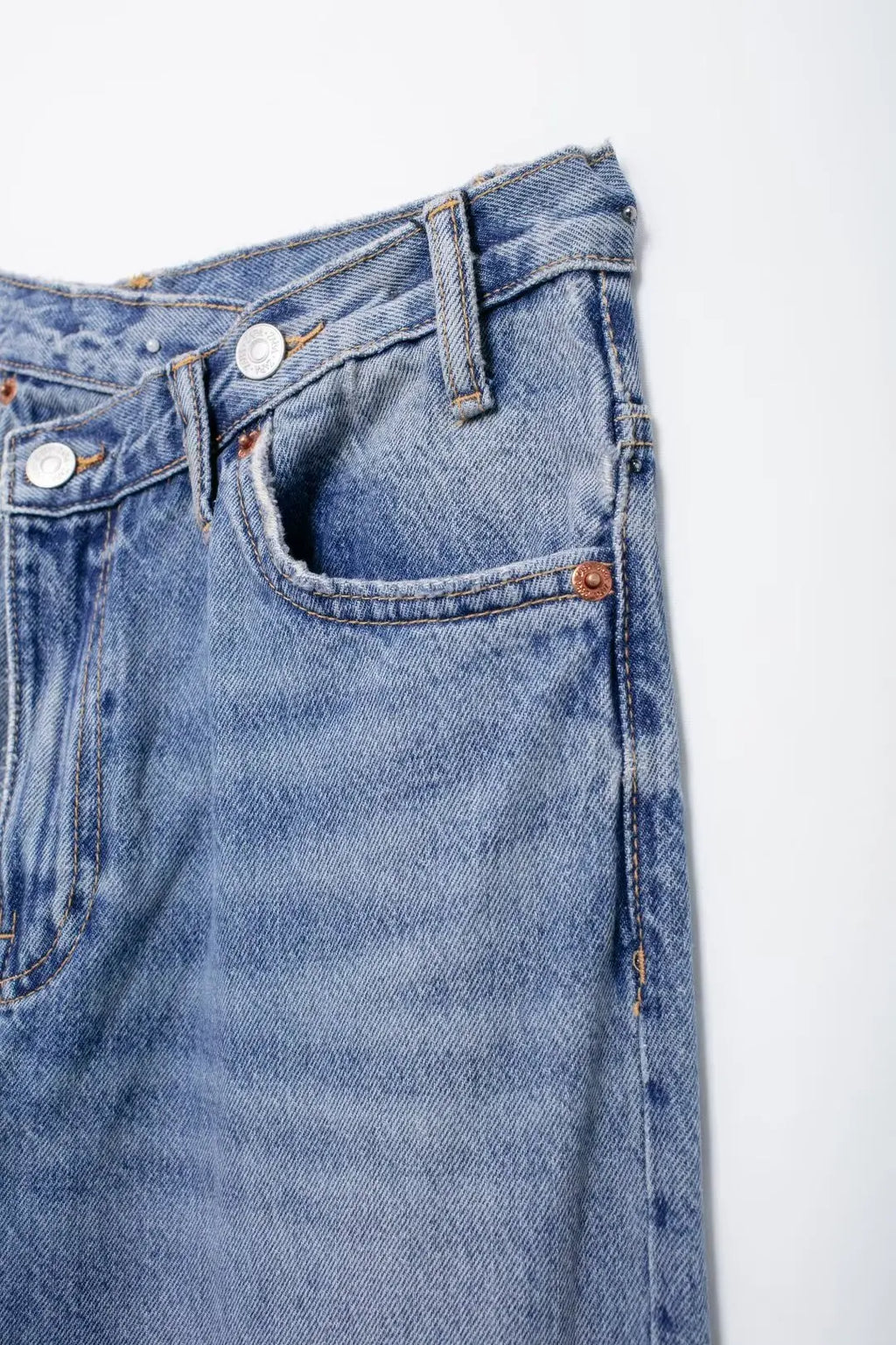 Jeans For Woman New Fashion Asymmetric Design High Waist Wide Leg Trousers Casual Women's Straight Leg Jeans