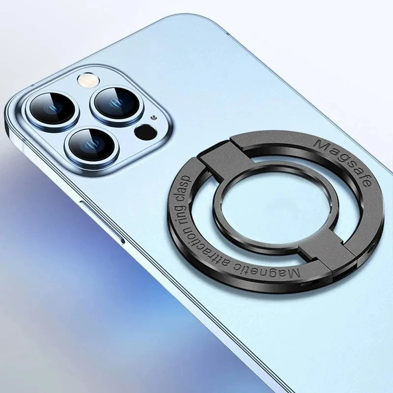 Ultra-thin Cell Phone Ring Holder Magnetic Ring Rotatable Foldable Kickstand Magnet Grip Desktop Stand for MagSafe IPhone 15 13