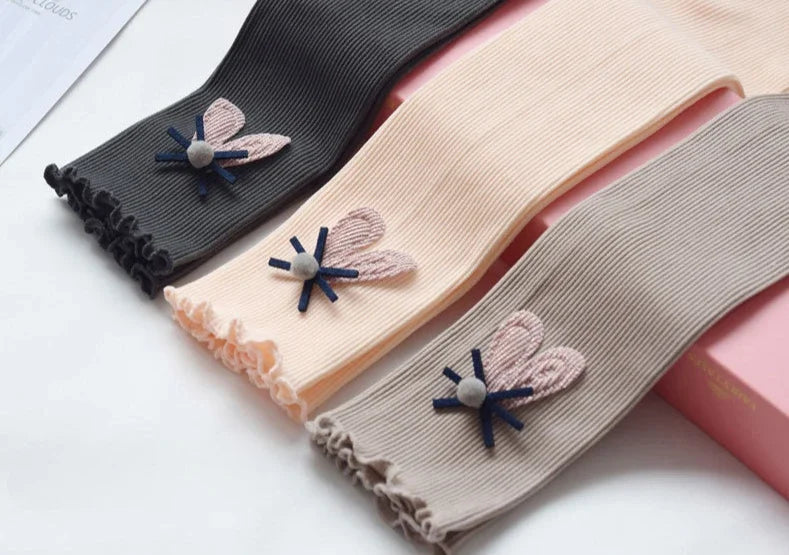 Kids Leggings Bunny Trim Slim-fit Leggings Girls Pants Kids Wears for Girls Leggings 2 To 7 Years Leggins for Kids Girl
