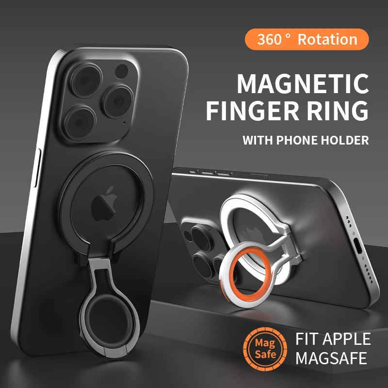 Magnetic Cell Phone Ring Holder Compatible with iPhone 12 13 14 15 Series MagSafe Removable Cell Phone Grip Kickstand