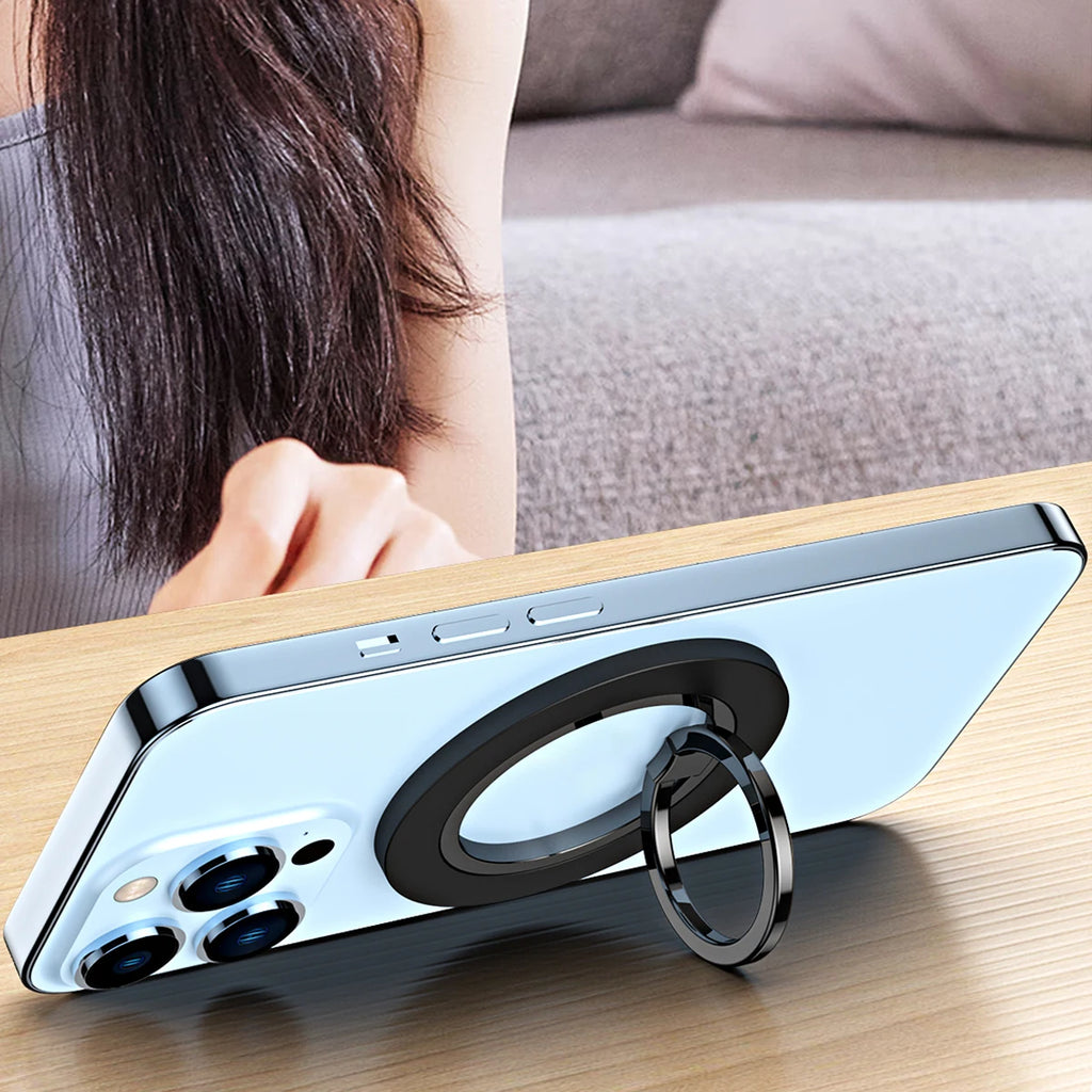 Mobile Phone Finger Ring Magnetic Holder for Magsafe Stand 360° Rotation Plating Magnet Metal Bracket for iPhone 16 14 Samsung
