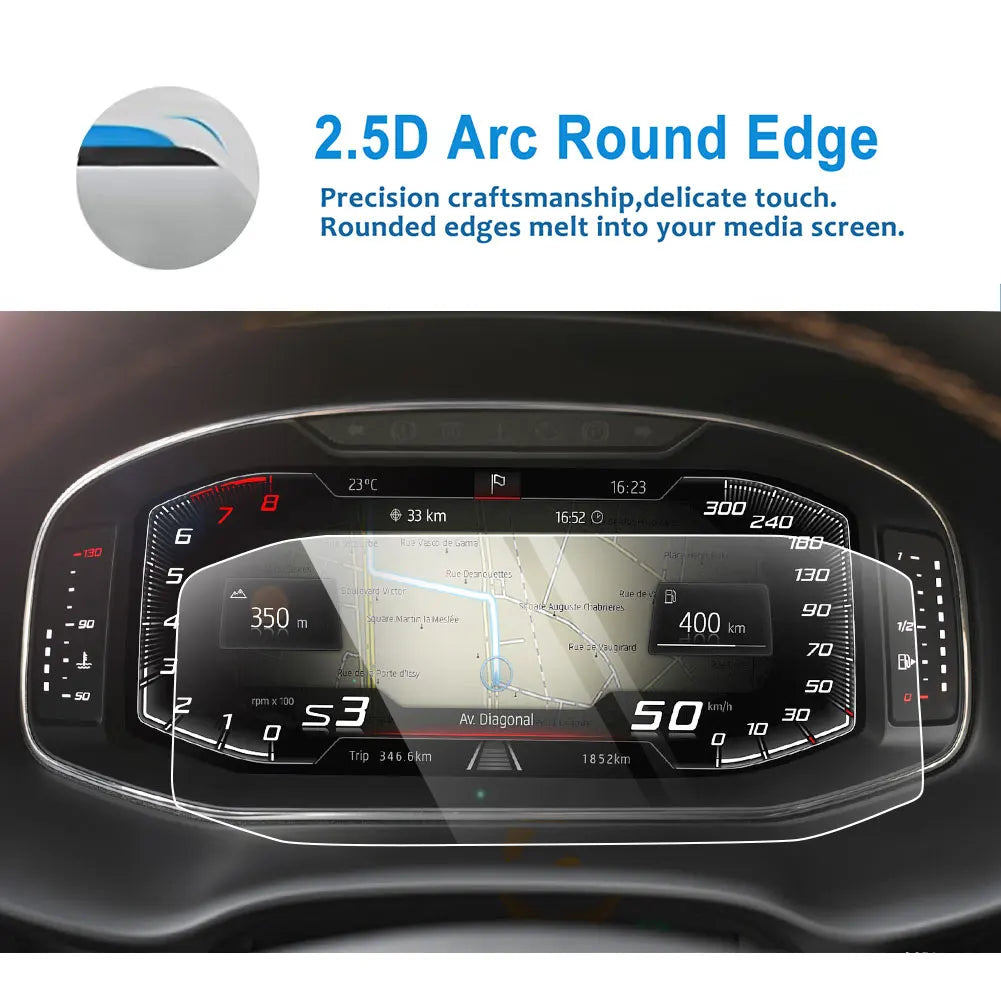 LFOTPP For CUPRA Ateca/Tarraco/Arona/Ibiza 10.25 Inch 2019 2020 Car LCD Instrument Display Tempered Glass Screen Protector Film