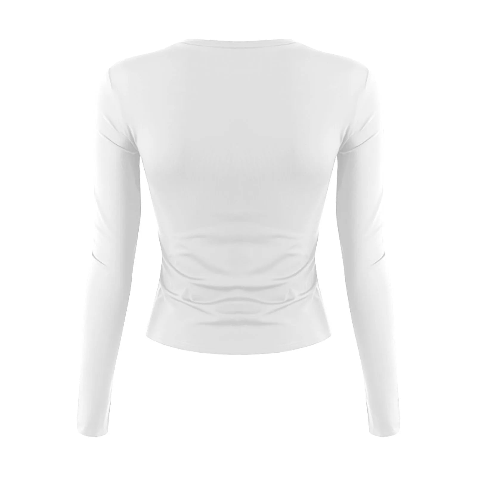 Cotton O Neck Long Sleeve Shirt Women Sexy Cropped Tops 2025 Autumn Black Casual Skinny Slim Basic Woman T Shirts White Clothing