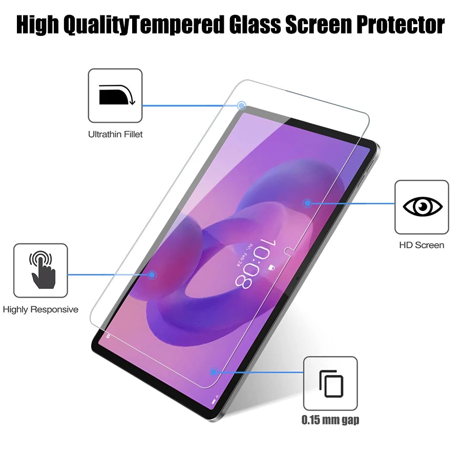 2Pcs Tempered Glass Screen Protector for Lenovo Idea Tab Pro 12.7 2025 inch Film Glass
