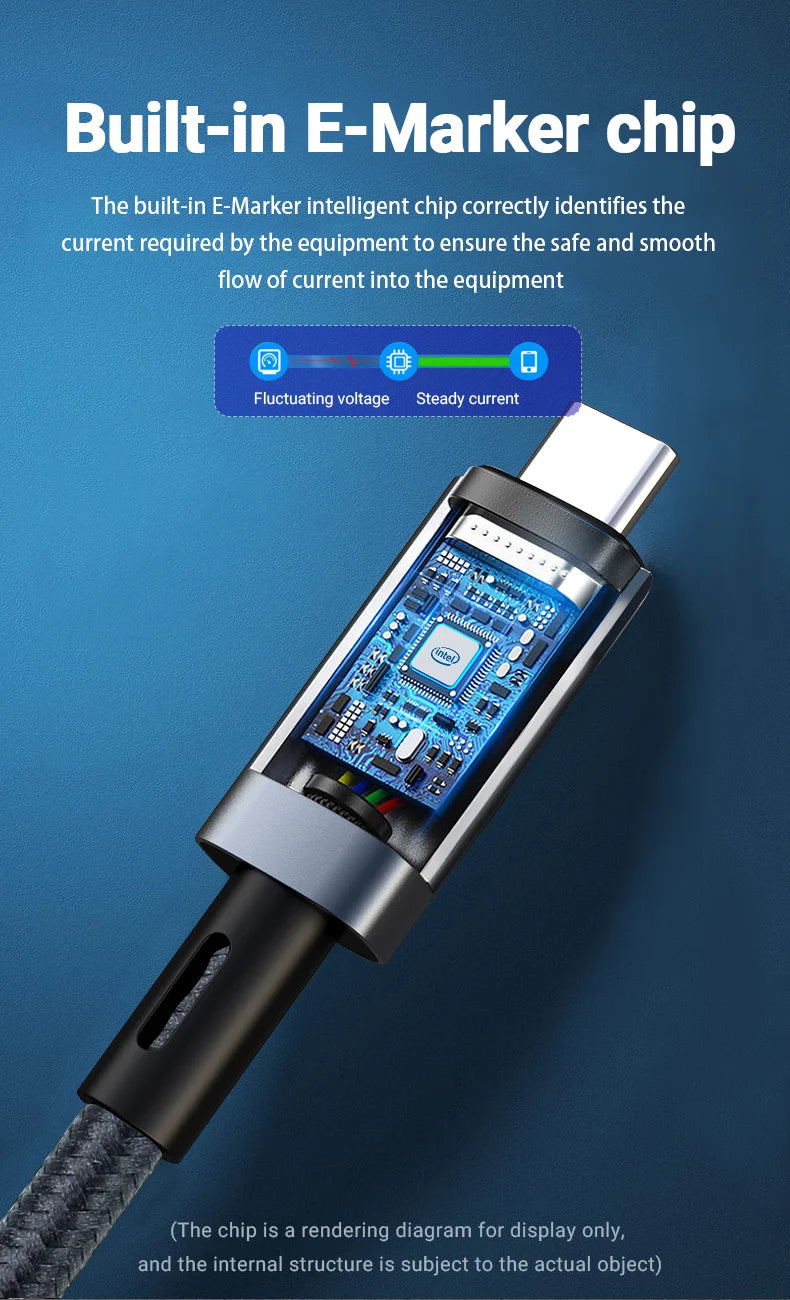 240W USB C to USB C Fast Charging Cable, 39.37IN Braided with 8K Video& 40Gbps Speed for iPhone 15Pro/Max Samsung Galaxy S22/23