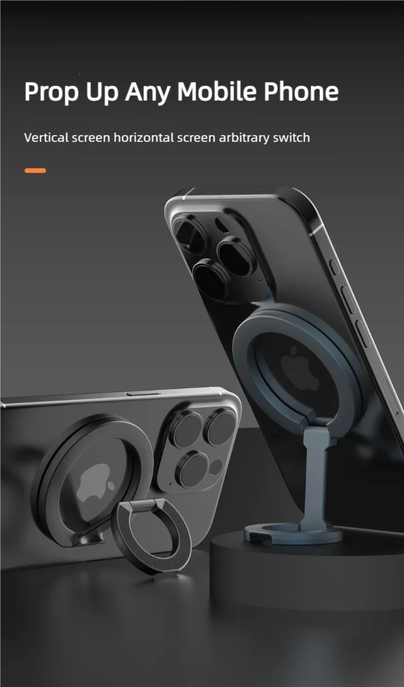 For MagSafe Double Sided Magnetic Phone Ring Holder for iPhone 15 Cellphones Stand Phone Accessories Support Telephone Grip Tok