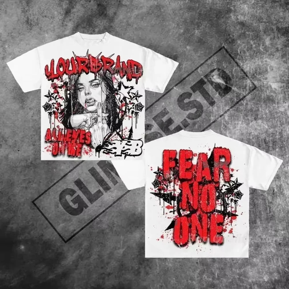 American Letter Graphic T Shirts Y2k Oversized T Shirt Couples Pro Choice Harajuku Gothic Streetwear Vintage Men Women Clothing