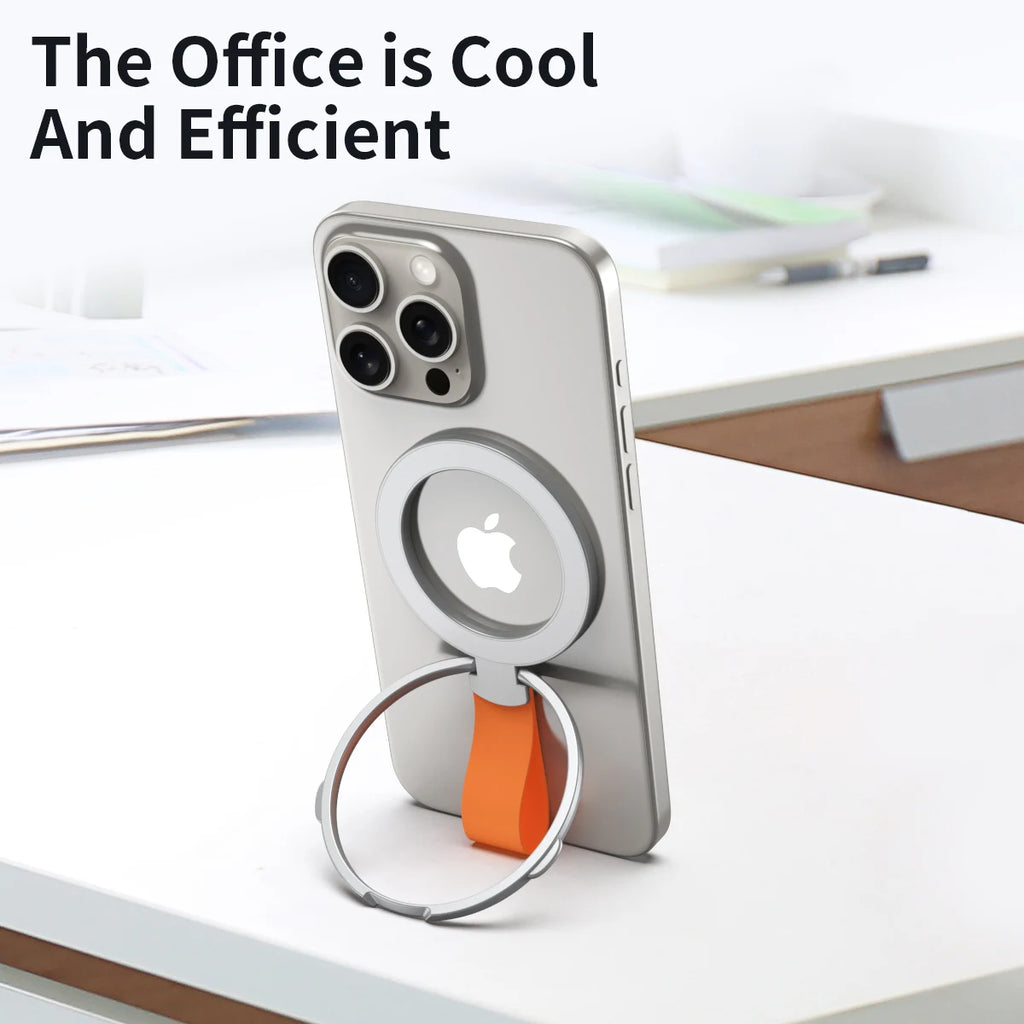 Magnetic KutumyQC Cell Phone Ring Holder Compatible with iPhone 12 13 14 15 Series MagSafe Removable Cell Phone Grip Kickstand