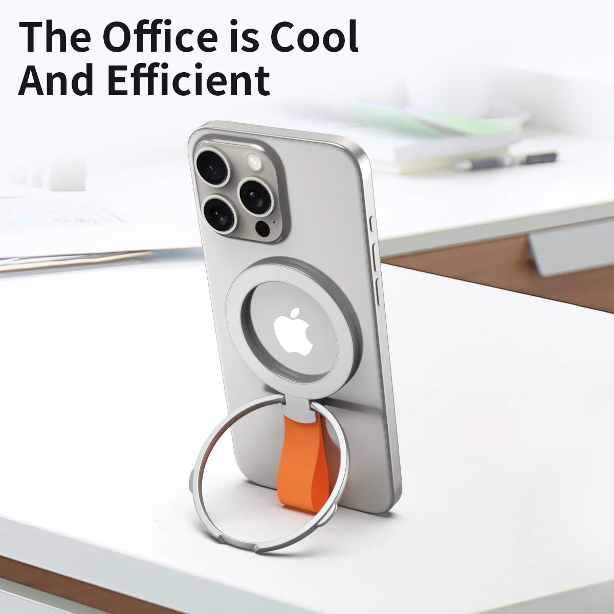 Magnetic KutumyQC Cell Phone Ring Holder Compatible with iPhone 12 13 14 15 Series MagSafe Removable Cell Phone Grip Kickstand