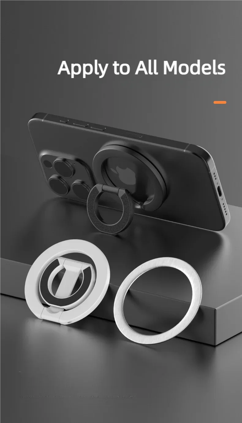 For MagSafe Double Sided Magnetic Phone Ring Holder for iPhone 15 Cellphones Stand Phone Accessories Support Telephone Grip Tok