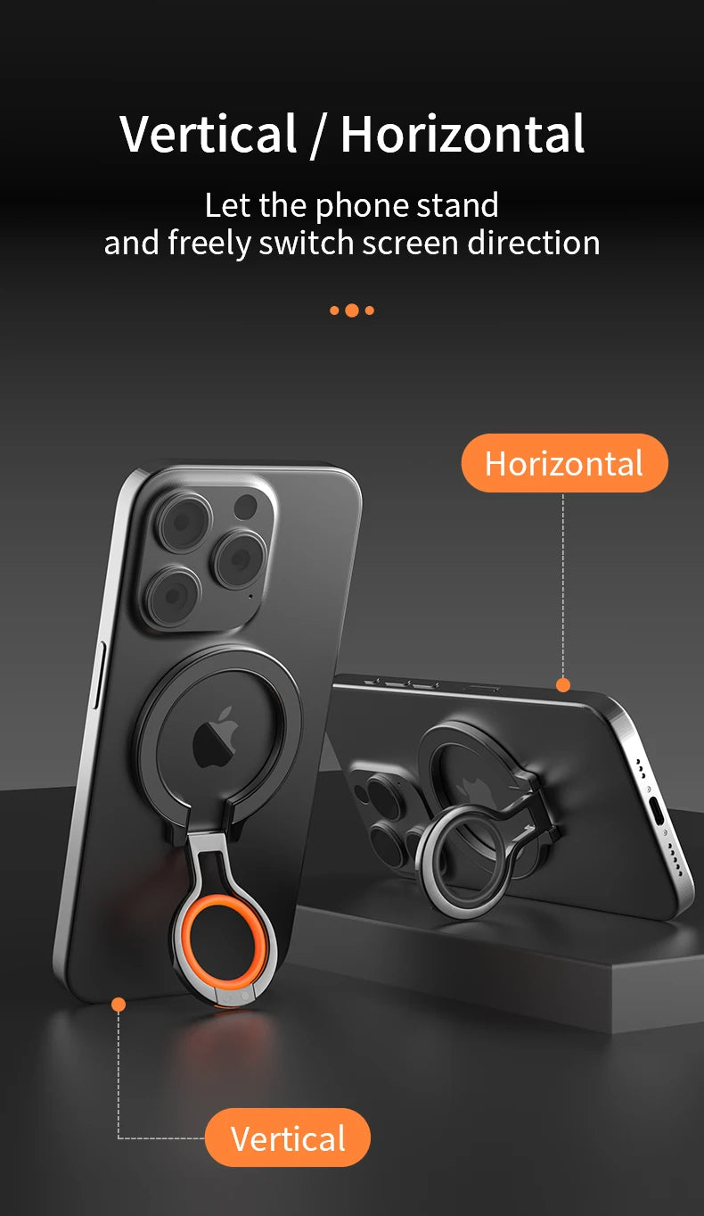 Magnetic Cell Phone Ring Holder Compatible with iPhone 12 13 14 15 Series MagSafe Removable Cell Phone Grip Kickstand