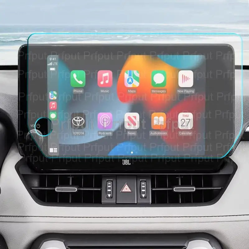 Tempered glass screen protector film For Toyota RAV4 2023 10.5 inch Car infotainment radio GPS Navigation Interior