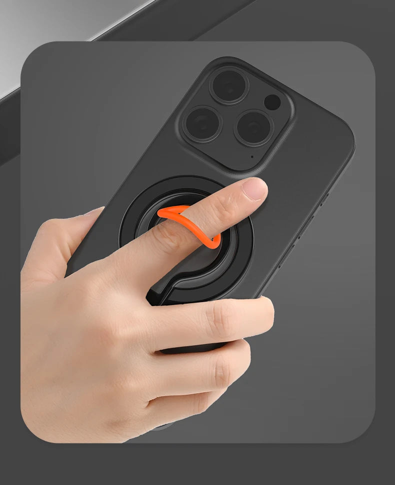 Magnetic Cell Phone Ring Holder Compatible with iPhone 12 13 14 15 Series MagSafe Removable Cell Phone Grip Kickstand