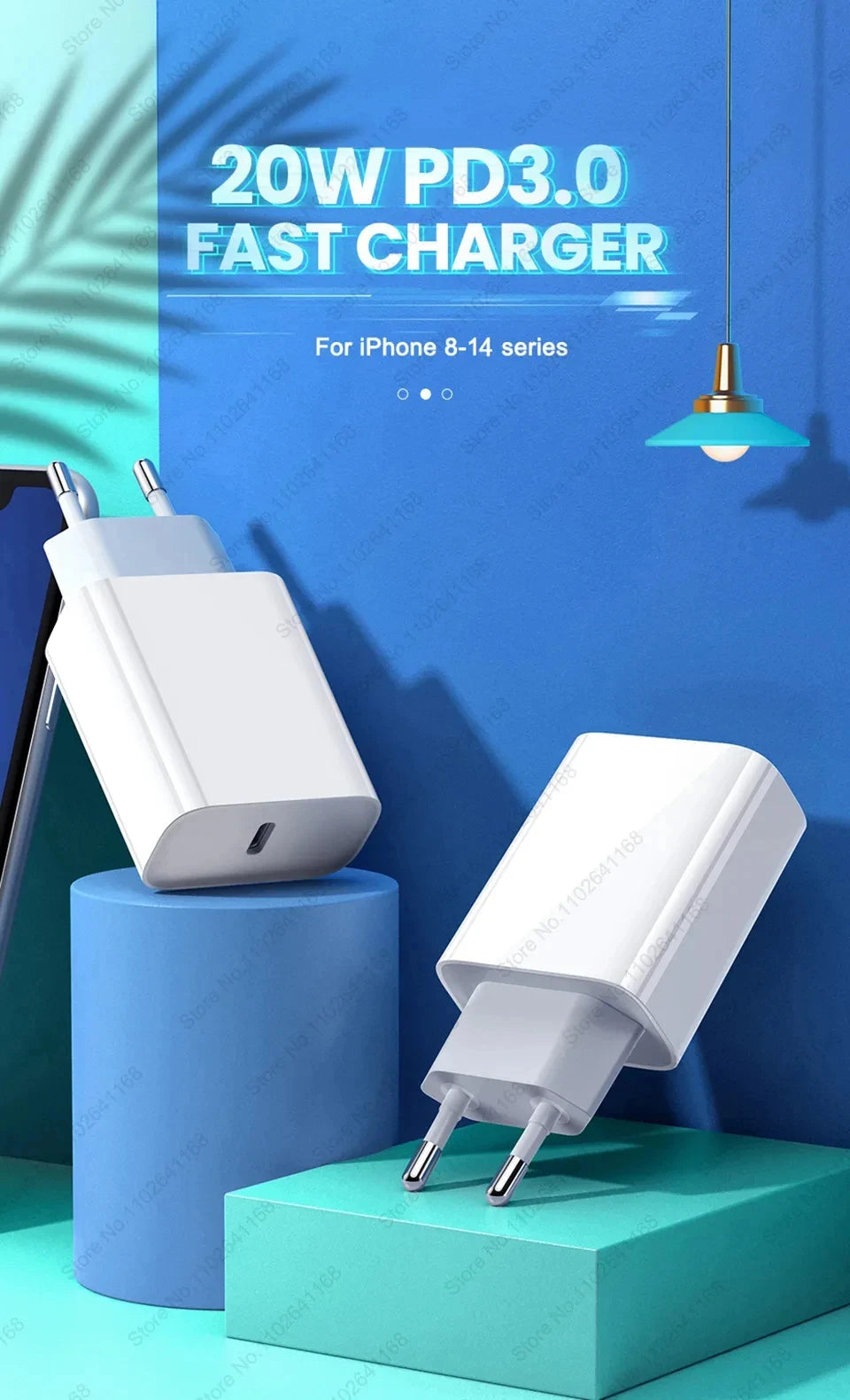 For Apple PD 20W Fast Charger For iPhone 15 13 12 11 14 16 Pro Max Plus X XR XS MAX iPad Quick Charger USB C Fast Charging Cable