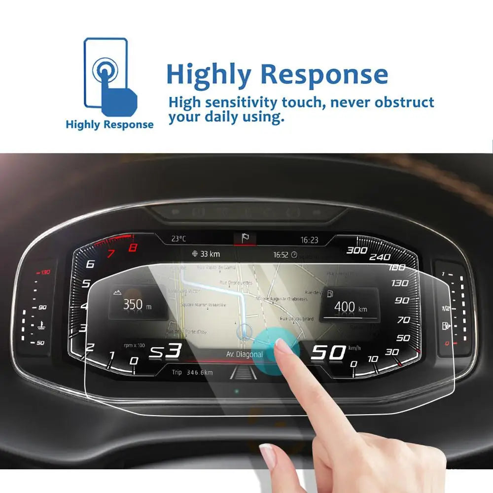 LFOTPP For CUPRA Ateca/Tarraco/Arona/Ibiza 10.25 Inch 2019 2020 Car LCD Instrument Display Tempered Glass Screen Protector Film
