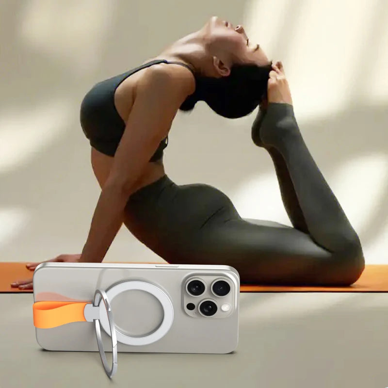 Magnetic Cell Phone Ring Holder Compatible with iPhone 12 13 14 15 Series MagSafe Removable Cell Phone Grip Kickstand